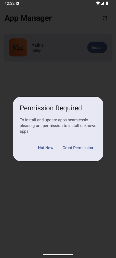 Permission Required Dialog